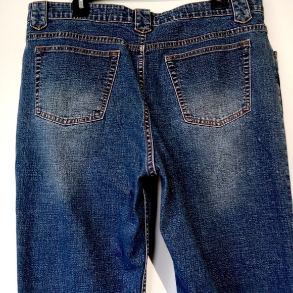 Clere Jeans Wm's 16 Straight Leg Bootcut Cotton Blend Stretch Med-Dk wash VGC - Picture 8 of 9